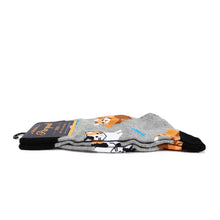 Load image into Gallery viewer, Parquet Men’s Cat in a Box Novelty Crew Socks – Navy or Gray
