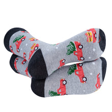 Load image into Gallery viewer, Men&#39;s Socks - Holiday Truck Novelty Socks
