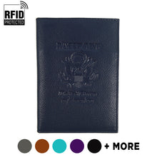 Load image into Gallery viewer, America Embossed Leather Passport Case
