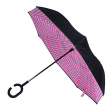 Load image into Gallery viewer, Umbrella - Pink Polka Dot Double Layer Inverted
