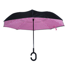 Load image into Gallery viewer, Umbrella - Pink Polka Dot Double Layer Inverted
