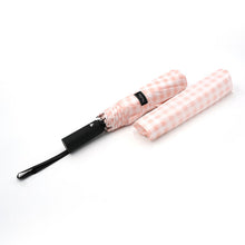 Load image into Gallery viewer, Umbrella - Pink Gingham Auto Open Compact
