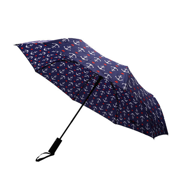 Nollia Nautical Anchor Auto-Open Compact Umbrella – 12