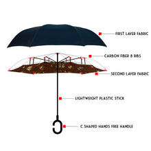 Load image into Gallery viewer, Umbrella - Brown Leopard Print Double Layer Inverted
