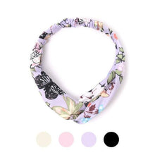 Load image into Gallery viewer, Headband - Ladies Criss-Cross Floral &amp; Butterfly Elastic
