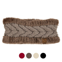 Load image into Gallery viewer, Women&#39;s Winter Headband - Thick fleece Lined Knit Winter Head Band
