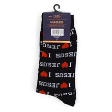 Load image into Gallery viewer, Men&#39;s Socks - &quot;I Love Jesus&quot; Novelty Socks
