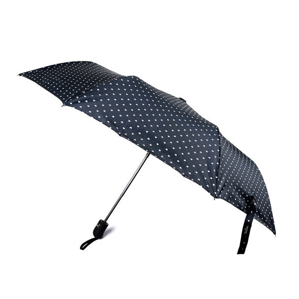 Nollia Compact Heart Pattern Auto-Open Umbrella – 12