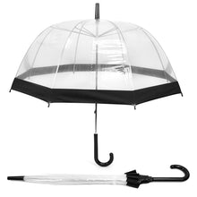 Load image into Gallery viewer, See-Thru-Bubble Wind-Resistant Premium Clear Umbrella with Color Border UC18
