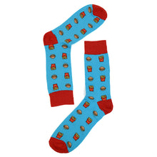 Load image into Gallery viewer, Men&#39;s Socks - Hamburger &amp; French Fries Novelty Socks

