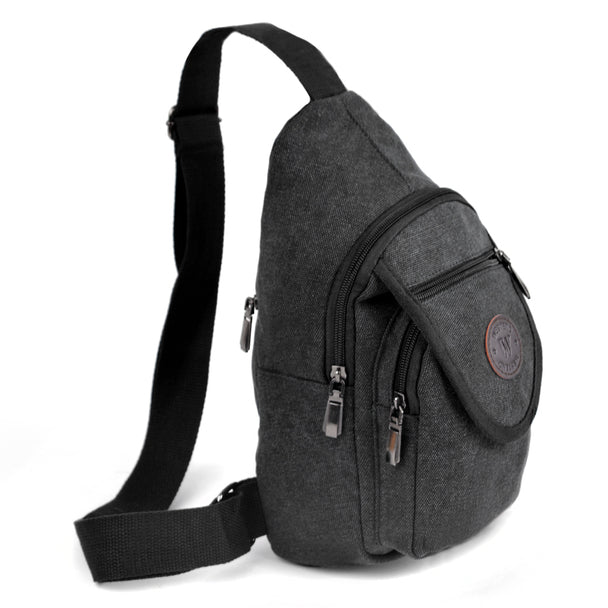 Crossbody Sling Bag - Charcoal Backpack - Adjustable Strap