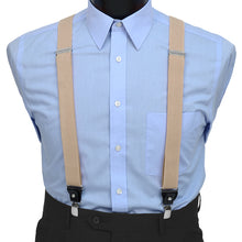 Load image into Gallery viewer, Men&#39;s Suspenders - Boxed Convertible Button Strap and Clip-On with Leather Trim
