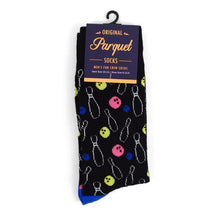 Load image into Gallery viewer, Men&#39;s Socks - Black Bowling Novelty Socks
