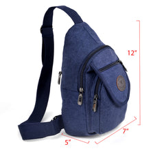 Load image into Gallery viewer, Crossbody Sling Bag - Navy Backpack with Adjustable Strap
