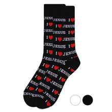 Load image into Gallery viewer, Men&#39;s Socks - &quot;I Love Jesus&quot; Novelty Socks
