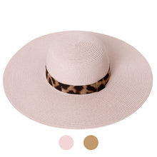 Load image into Gallery viewer, Women&#39;s Hats - Summer Leopard Print Sun Hat
