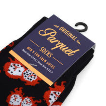 Load image into Gallery viewer, Men&#39;s Socks - Fire Dice Novelty Socks
