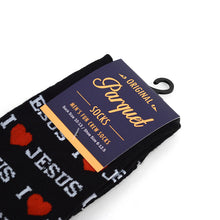 Load image into Gallery viewer, Men&#39;s Socks - &quot;I Love Jesus&quot; Novelty Socks
