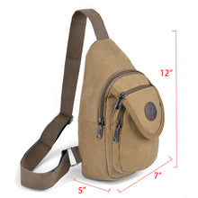 Load image into Gallery viewer, Crossbody Sling Bag - Tan Backpack - Adjustable Strap
