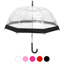 Load image into Gallery viewer, See-Thru-Bubble Wind-Resistant Premium Clear Umbrella with Color Border UC18
