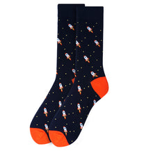 Load image into Gallery viewer, Men&#39;s Socks - Spaceship Novelty Fun Socks

