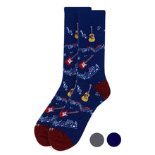 Load image into Gallery viewer, Men&#39;s Guitar &amp; Music Notes Premium Collection Novelty Socks - NVPS2003
