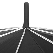 Load image into Gallery viewer, Umbrella - Black &amp; Silver Umbrella with Pointed Canopy
